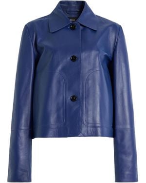 Arma Emy Leather Jacket - Blue