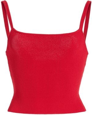 ELCE Exclusive Sol Ribbed-knit Tank Top - Red