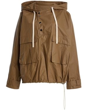 Twp Rain Check Canvas Jacket - Natural