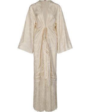 Johanna Ortiz Silk Excess Kimono - Natural