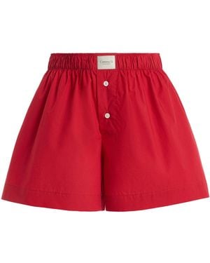 Comme Si La Classica Cotton-Poplin Boxer Shorts - Red