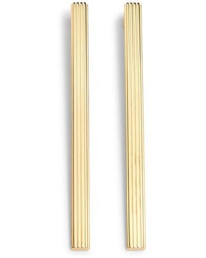 KHAITE Empire 18K-Plated Long Earrings - White