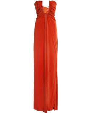 Christopher Esber Arced Palm Jersey Maxi Dress - Red