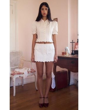 Mirror Palais Dorothy Cotton Mini Skirt - Brown