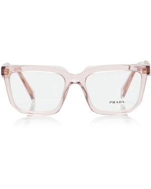 Prada Square-Frame Acetate Glasses - Pink