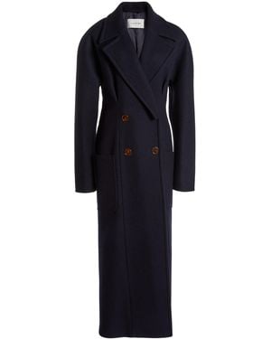 Lanvin Double-Breasted Cashmere Coat - Blue