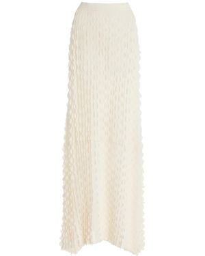 Ulla Johnson Willa Textured Cotton-Blend Maxi Skirt - White