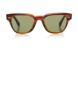 Oliver Peoples Rueny Square-Frame Acetate Sunglasses - Brown
