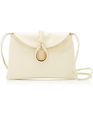 Bottega Veneta Small Liberta Leather Crossbody Bag - Natural