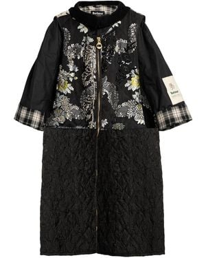 Erdem X Barbour Cotton Jacquard Coat - Black
