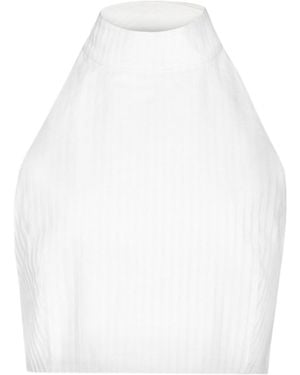 Alaïa Cotton Tuxedo Bib - White