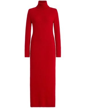 Sergio Hudson Cashmere-Wool Midi Dress - Red