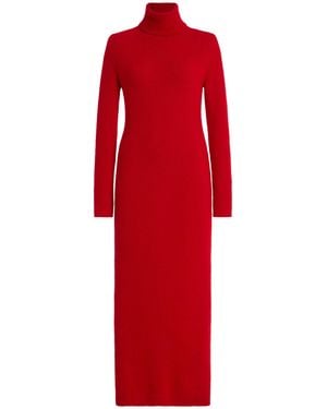 Sergio Hudson Cashmere-Wool Midi Dress - Red