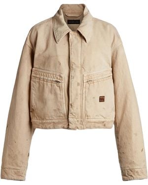Balenciaga Washed-Cotton Workwear Jacket - Natural