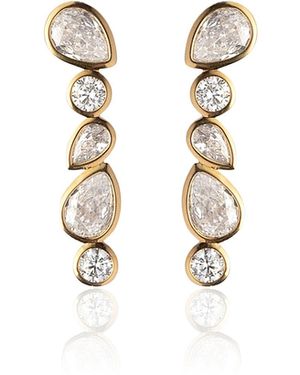 Eliou Cecilia 18K-Plated Cubic Zirconia Earrings - Metallic