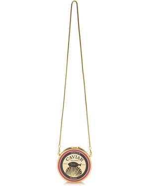 STAUD Caviar Metal Tin Clutch - Metallic