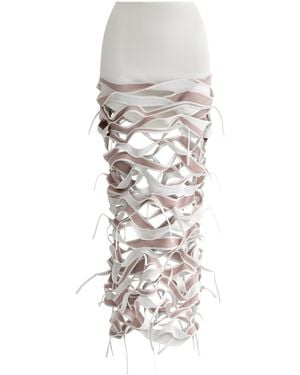 Maticevski Flicker Cutout Midi Skirt - White