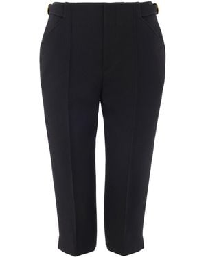 Chloé Wool Crepe Capri Pants - Black
