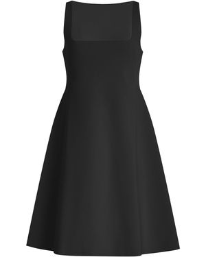 Birrot Exclusive Lay3 Bonded Crepe Mini Dress - Black