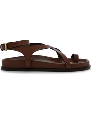 A.Emery Jalen Slim Leather Sandals - Brown