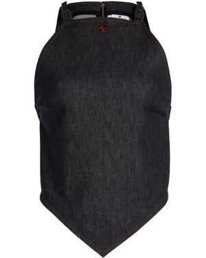 Courreges Denim Top - Black