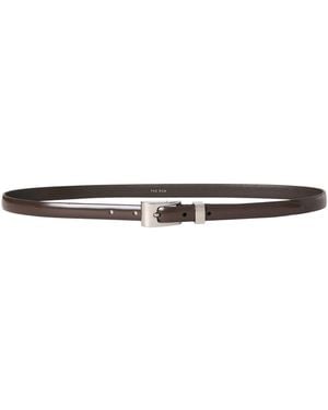 The Row Downtown Leather Belt - Brown