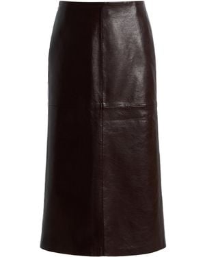 Agolde Hikson Recycled Leather Skirt - Black
