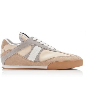 Chloé Kick Leather & Suede Trainers - Grey