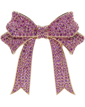 Ashna Mehta Bow 18K Sapphire Bag Charm - Purple