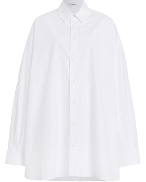 Wardrobe NYC Oversize Shirt Dress Mini - White