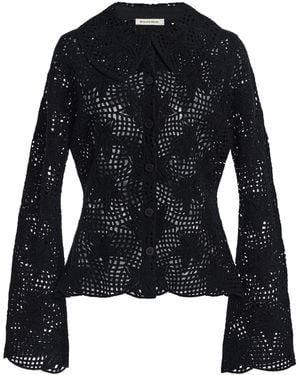 By Malene Birger Gwenevere Cotton Crochet Top - Black