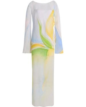 Significant Other Milou Printed Chiffon Maxi Dress - White