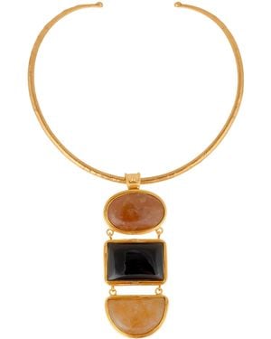 Sylvia Toledano Plated Torque3 Necklace - White
