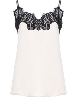 Co. Lace Silk Satin Camisole - White