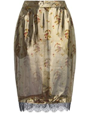 Franchise Layla Silk-Lurex Skirt - Metallic