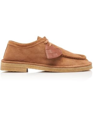 Bottega Veneta Daddy Suede Derby Loafers - Brown