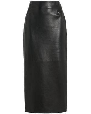 Givenchy Leather Midi Pencil Skirt - Black