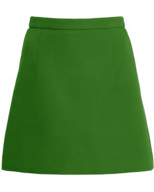 Michael Kors Wool-Blend Mini Skirt - Green
