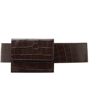 St. Agni Croc Pocket Belt - Brown