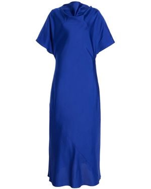 Rohe Draped Silk Dress - Blue