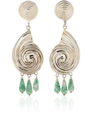 Juju Vera Exclusive Riviera Eliza Sterling Silver Turquoise Earrings - Metallic