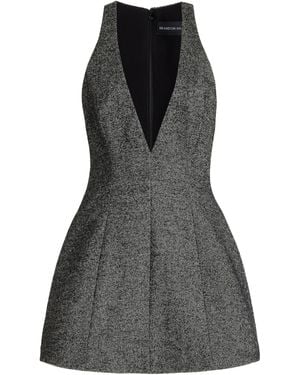 Brandon Maxwell The Nola Wool Bubble Mini Dress - Black