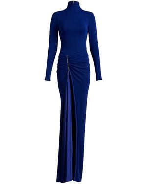 Silvia Tcherassi Lena Ruched Jersey Maxi Dress - Blue