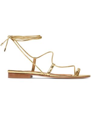 Emme Parsons Susan Lace-Up Leather Sandals - Metallic