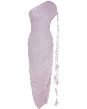 Marmar Halim Asymmetric Ruched Maxi Dress - Purple