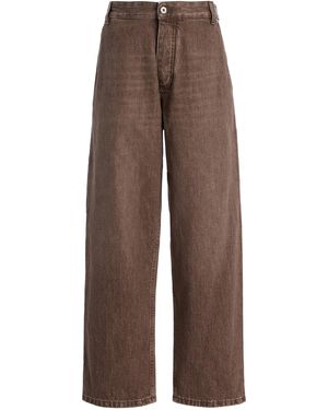 Bottega Veneta Washed Cotton Cargo Jeans - Brown