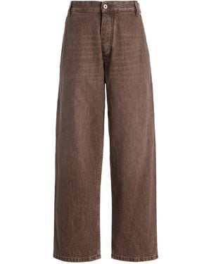 Bottega Veneta Washed Cotton Cargo Jeans - Brown