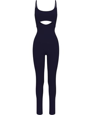 Left On Friday Peak Jersey Playsuit - Blue