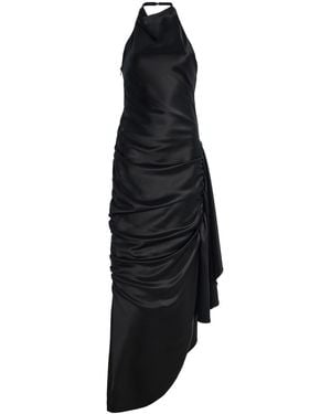Paris Georgia Basics Mase Ruched Satin Maxi Dress - Blue