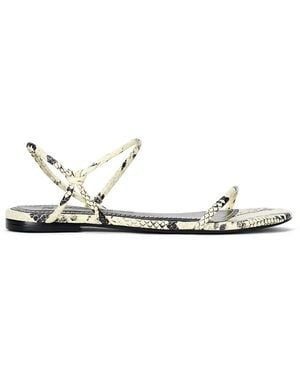 STAUD Louden Leather Sandals - White